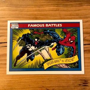 Spider-Man vs venom marvel #106 trading card